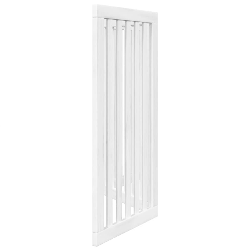 Vidaxl Puerta Para Perros Plegable 3 Paneles Madera Álamo Blanca 150cm_4