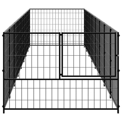 Perrera Acero 8 M² Negra_3