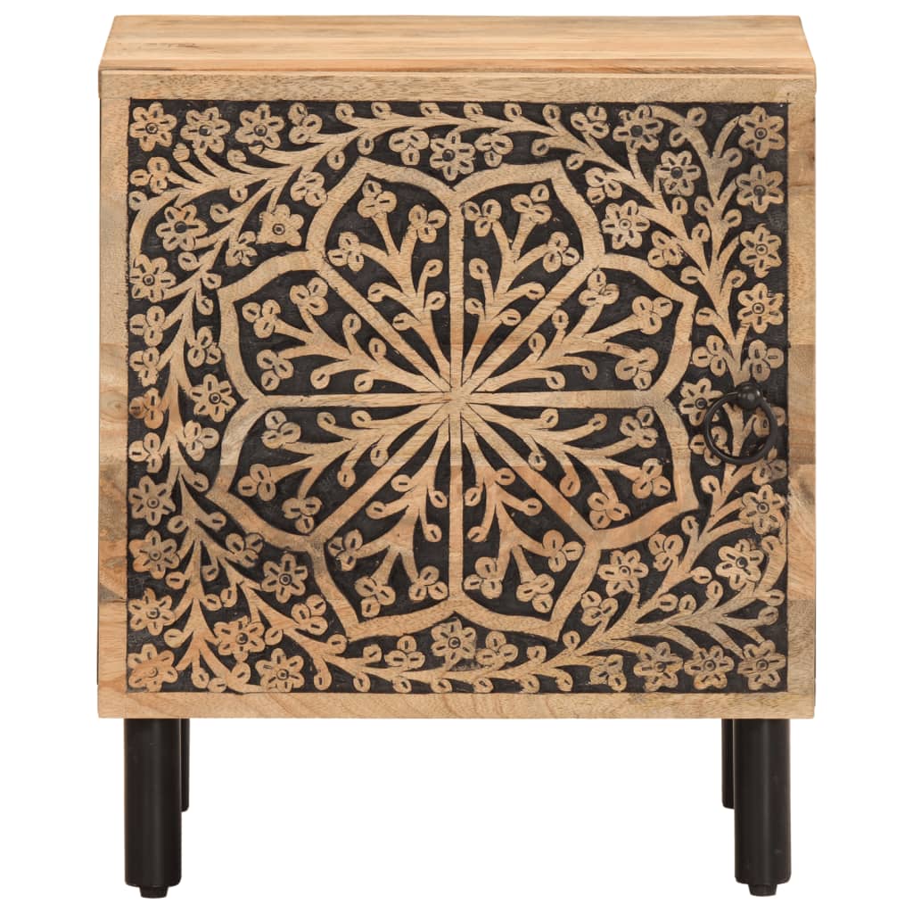 Mesitas De Noche 2 Uds Madera Maciza De Mango 40x33x46 Cm_4
