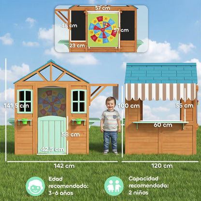 Aiyaplay Casita Infantil Exterior E Interior De Madera_2