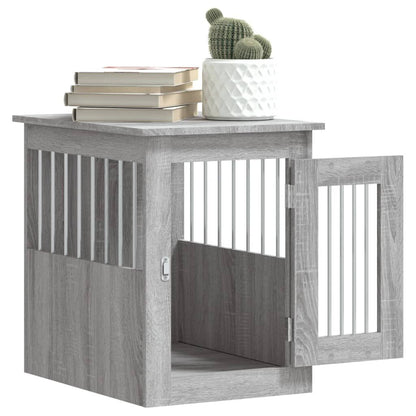 Vidaxl Jaula Para Perros Madera De Ingeniería Gris Sonoma 45x62x59 Cm_4