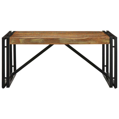 Mesa De Centro Multicolor 80x80x35 Cm Madera Maciza Reciclada_0