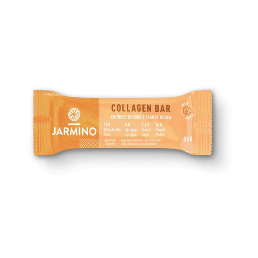 Barrita Proteica con Colágeno, Cacahuetes y Cacao Jarmino 55 g