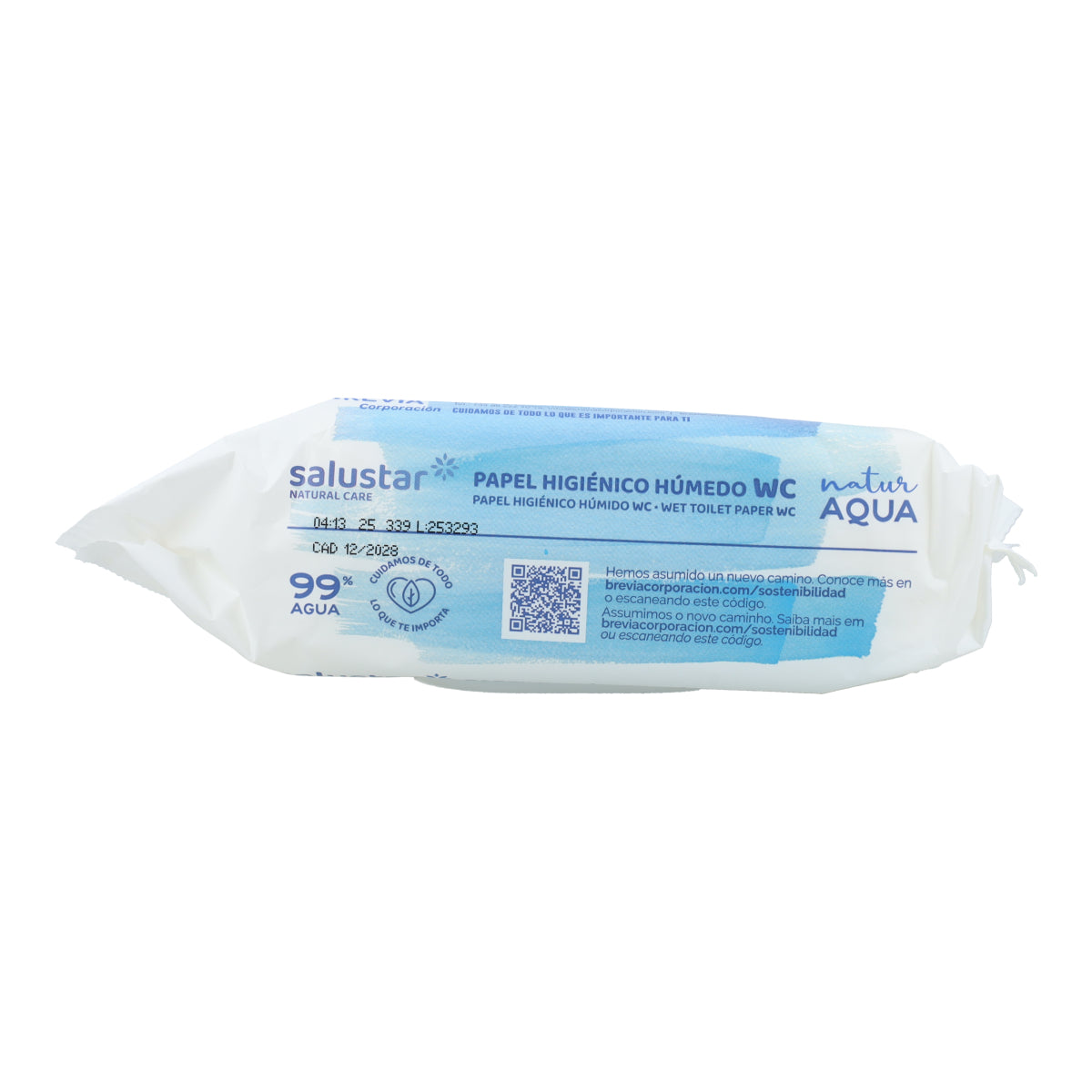 Papel higiénico húmedo Natur Aqua 100 uds