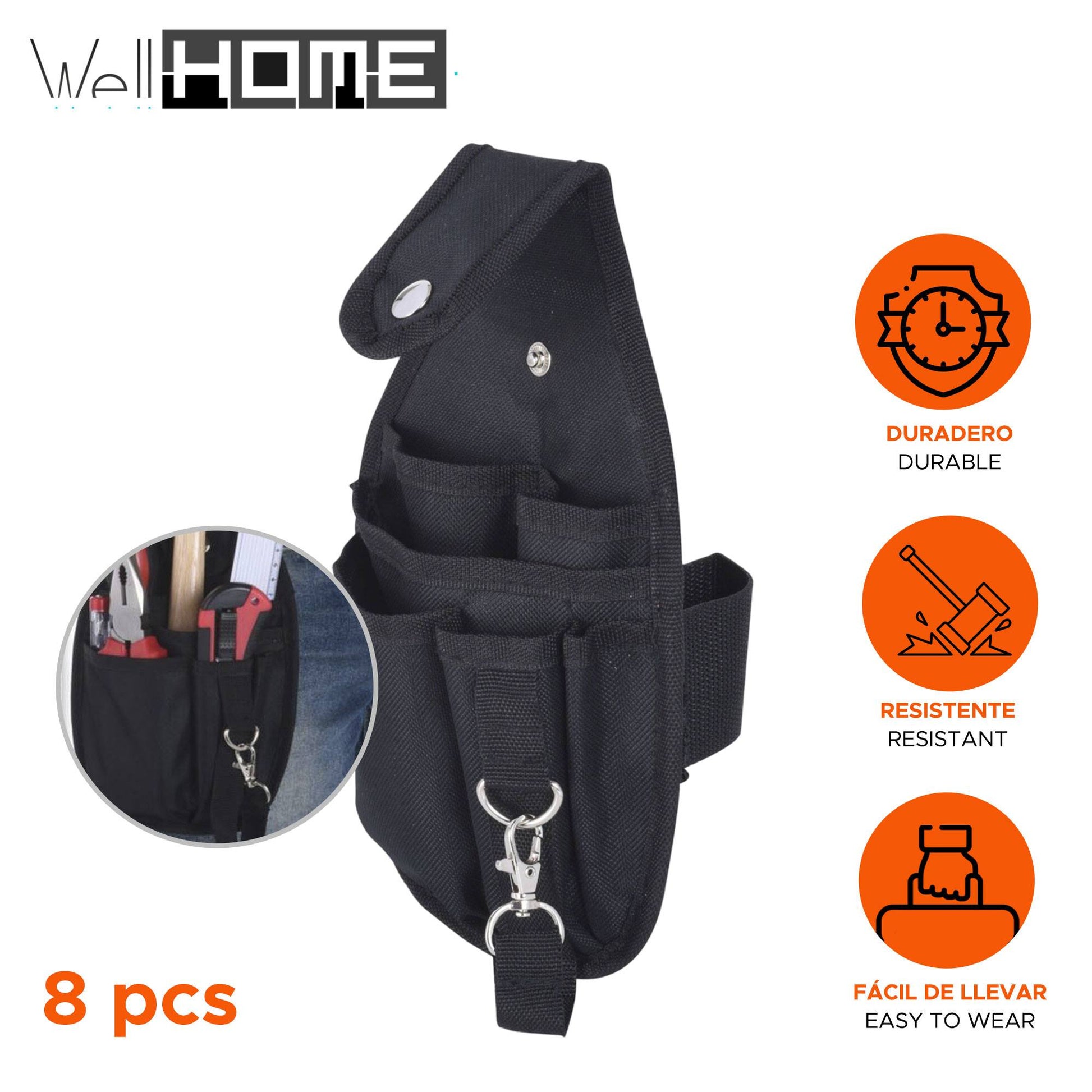 Well Home Juego De 7 Herramientas Con Bolsa De Herrmientas_1