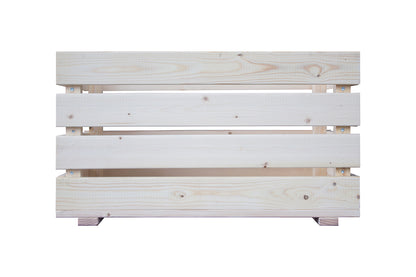 Caja De Fruta Decorativa De Madera Natural De 59 X 36,5 X 34 Cm