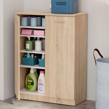 Armario Dormitorio, Multiusos, Baño, Mueble Cocina, Zapatero 2 Puertas 5 Estantes101x74x36 Cm, Briebe, Nova, Madera