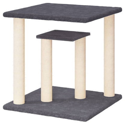 Vidaxl Postes Rascadores Para Gatos Con Plataformas Gris Oscuro 50 Cm_3