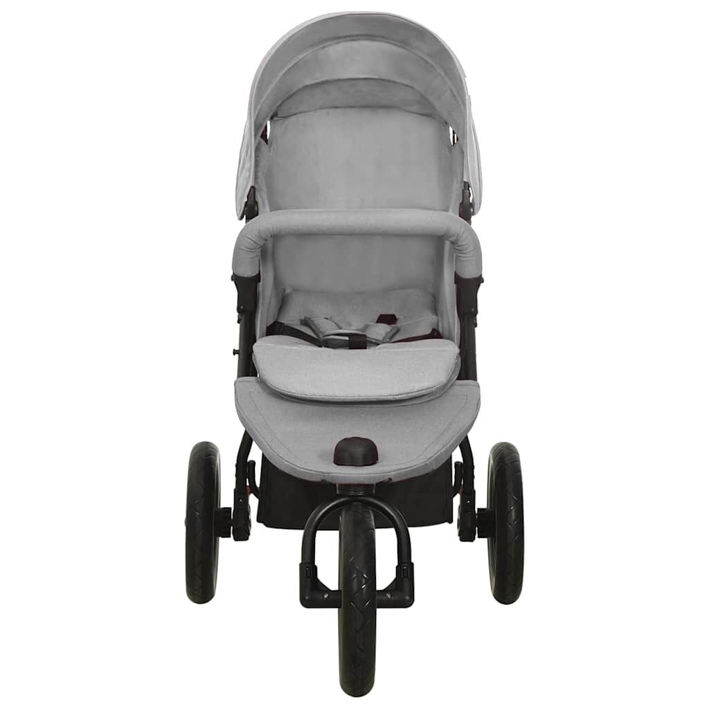 Vidaxl Carrito De Bebés De Acero Gris Claro_1