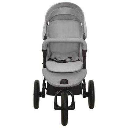 Vidaxl Carrito De Bebés De Acero Gris Claro_1