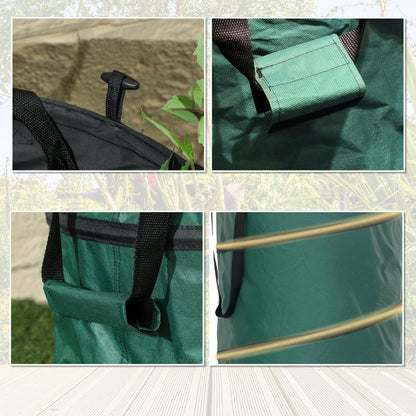 Outsunny Set De 4 Bolsas De Basura De Jardín 86l Con Asas Y Diseño Pop-up_3