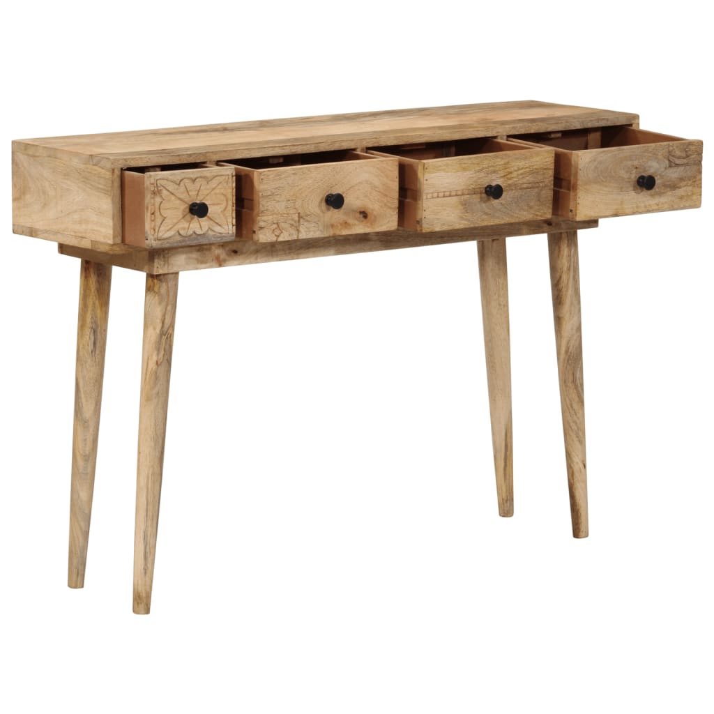 Mesa Consola De Madera Maciza De Mango 110x30x75 Cm_2