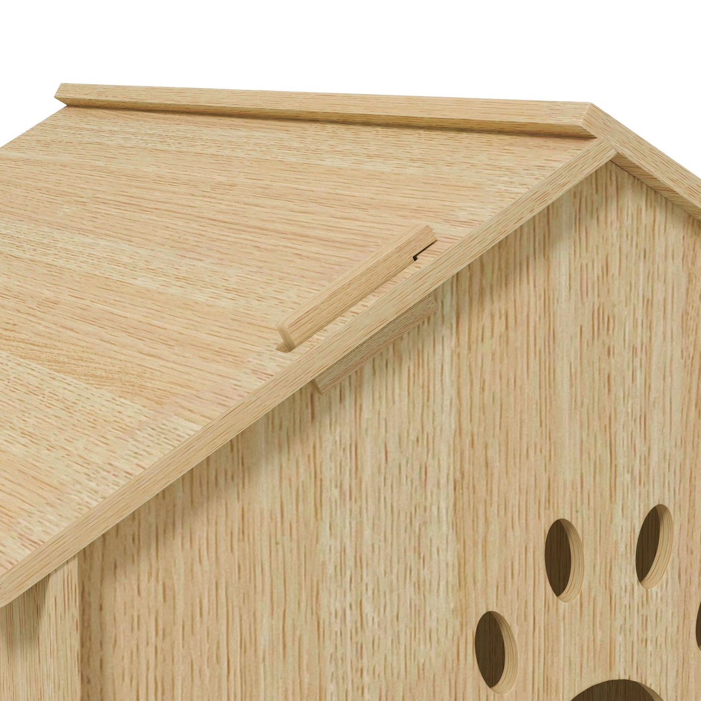 Pawhut Caseta Para Perros Interior Con Ventana 49,5x41x51 Cm Roble_4
