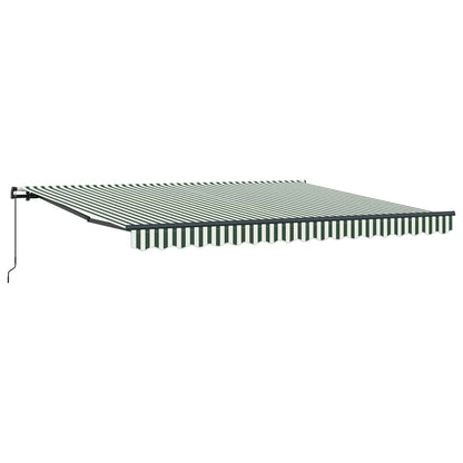 Toldo Retráctil Verde Y Blanco 400 X 300 Cm_0
