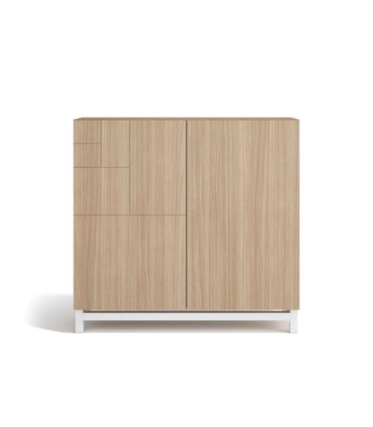 Zapatero 2 Puertas Modelo 513 Acabado Nogal Oscuro Patas Blancas, 90x90x27 (alto X Ancho X_0