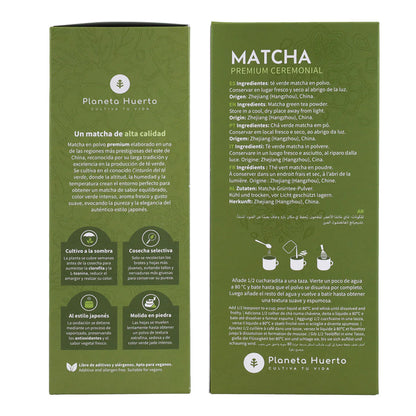 Té Matcha Grado Ceremonial Premium Planeta Huerto 200 g