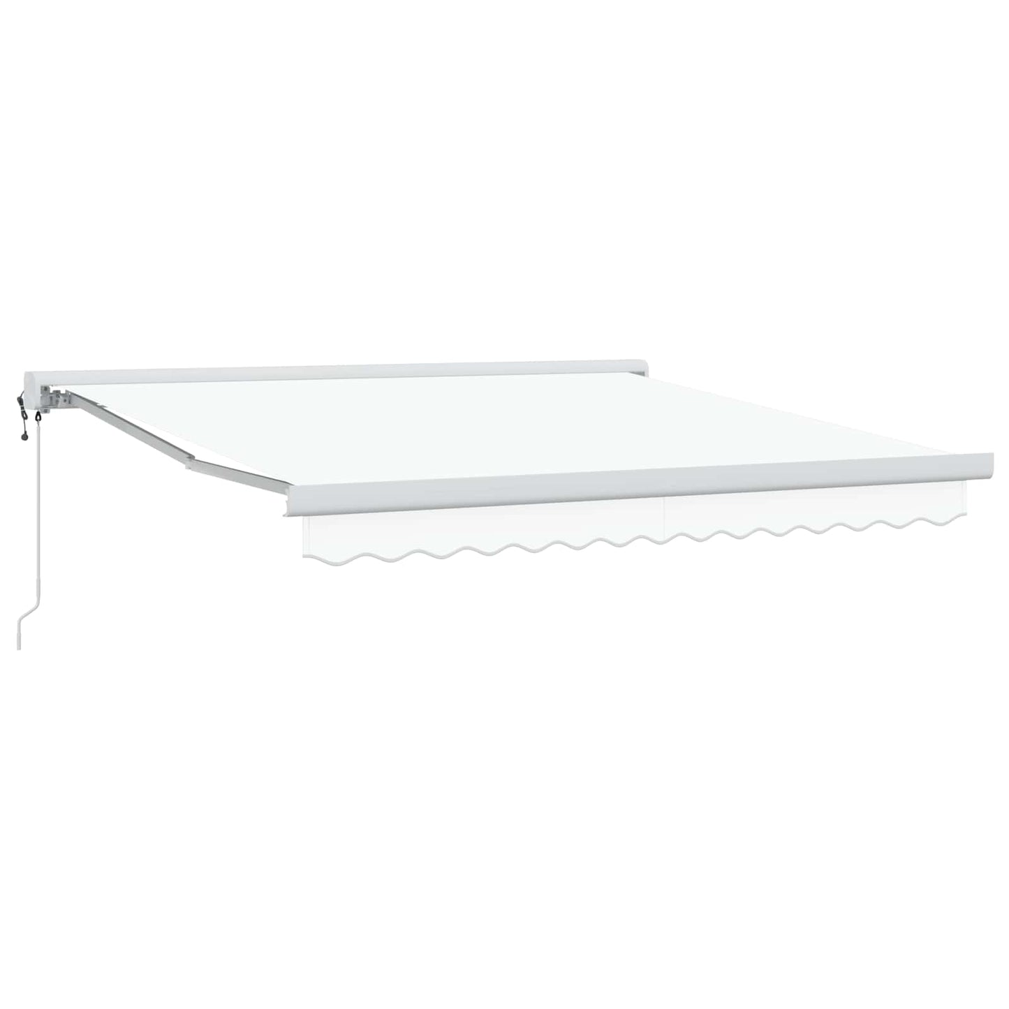 Toldo Retráctil Blanco 350 X 250 X 165 Cm Tela Y Metal_1