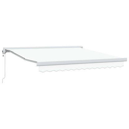 Toldo Retráctil Blanco 300 X 250 X 165 Cm Tela Y Metal_1