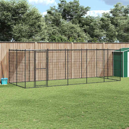 Perrera De Exterior De Acero Con Techo 12,1 M²_1