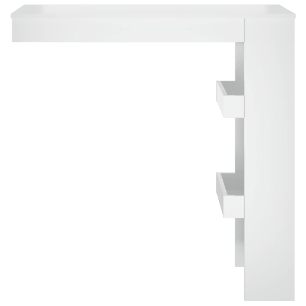 Mesa De Bar De Pared Madera Contrachapada Blanco 102x45x103,5cm_1