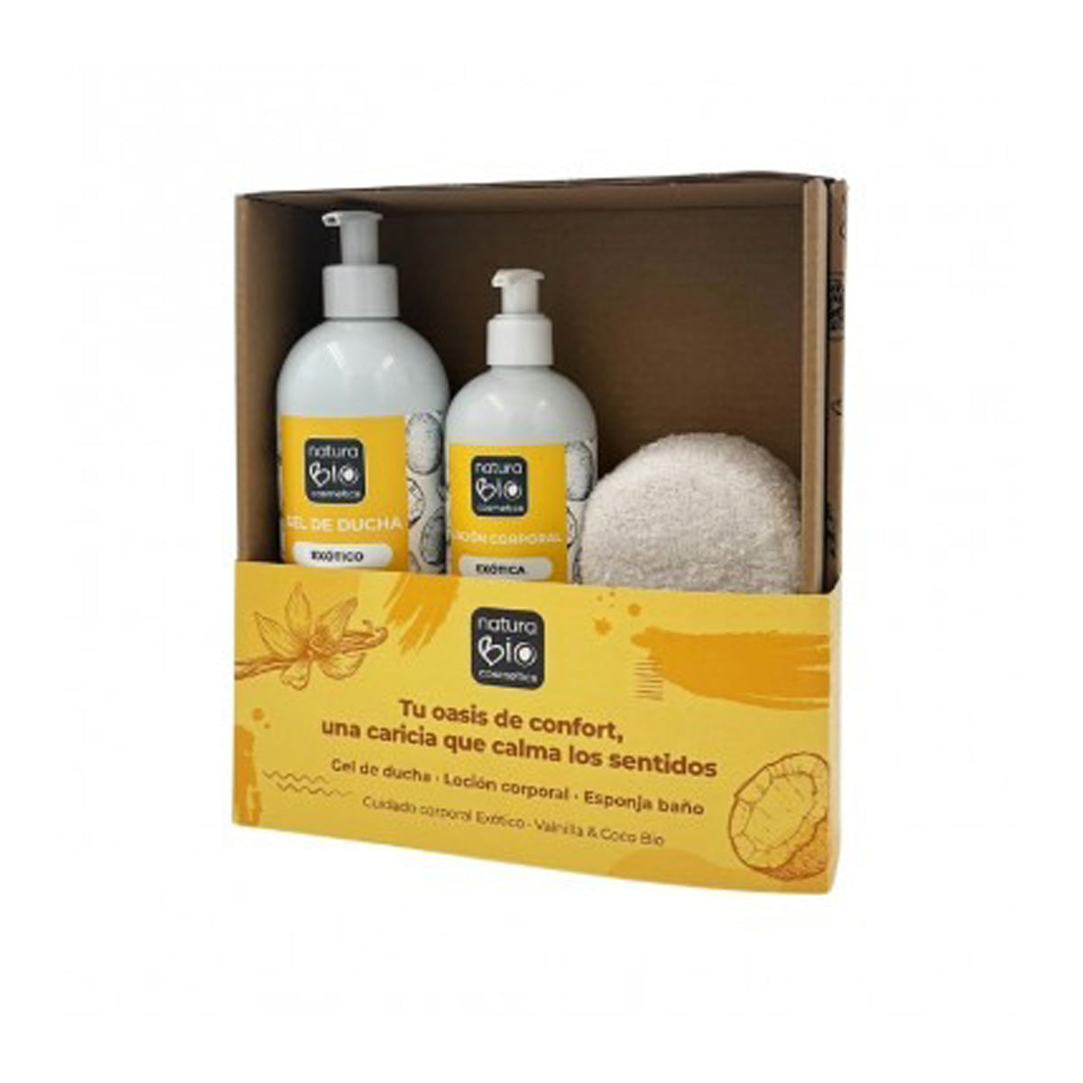 Pack higiene y cuidado corporal Exótico OBSEQUIO caja regalo NaturaBIO Cosmetics