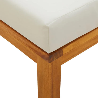 Vidaxl Taburetes De Jardín Con Cojines 2 Uds Madera Acacia 40x40x42 Cm_5