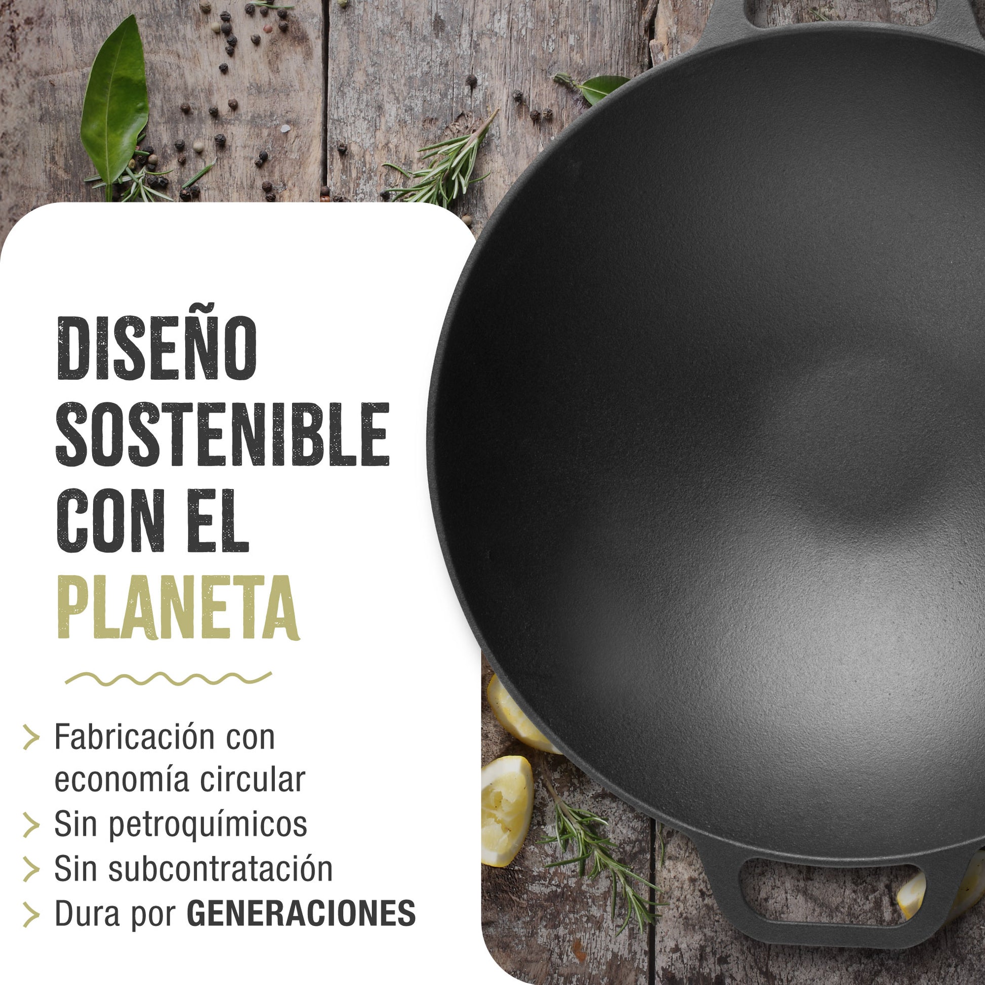 Victoria Wok Hierro Fundido Curado Inducción 35,5cm, Apta Fuego, Barbacoa, Horno Cast Iron Skillet, 37291, Negro_5