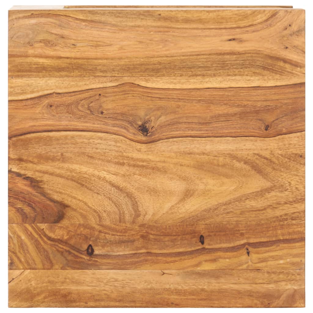 Mesa De Centro De Madera Maciza De Acacia 45x45x40 Cm_1