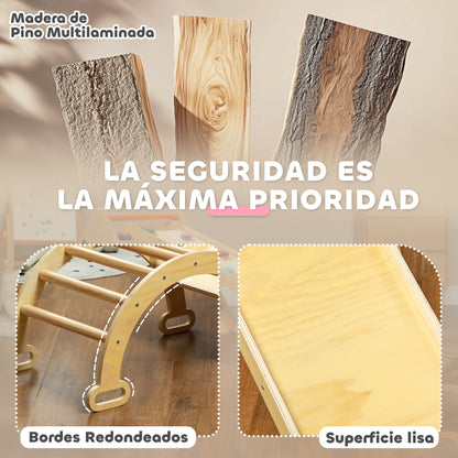 Aiyaplay 5 En 1 Triángulo De Escalada Montessori Con Arco Y Rampa_4
