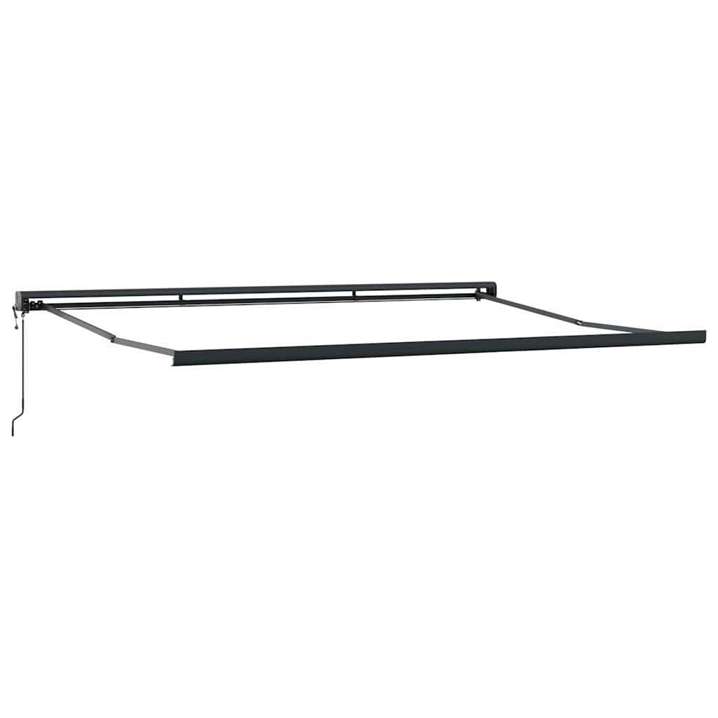 Toldo Retráctil Aluminio Y Tela Amarillo Y Blanco 4,5x3 M_4