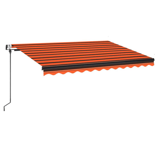 Toldo Automático Retráctil Naranja Y Marrón 300x250 Cm_0