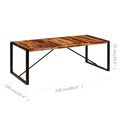 Mesa De Comedor 220x100x75 Cm Madera Maciza De Sheesham_4