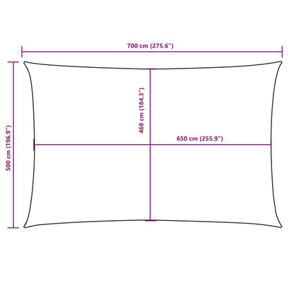 Vidaxl Toldo De Vela Rectangular Tela Oxford Gris Taupe 5x7 M_2