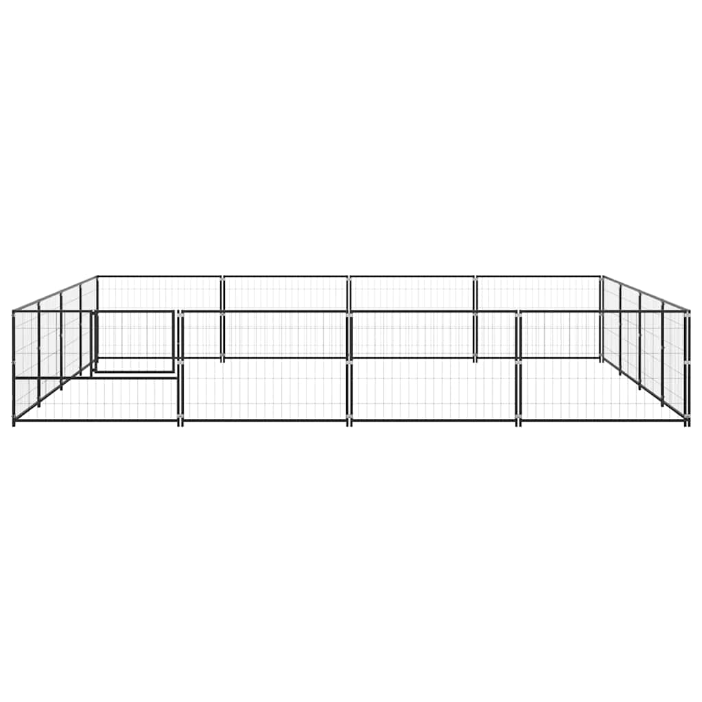 Perrera Acero 16 M² Negra_4