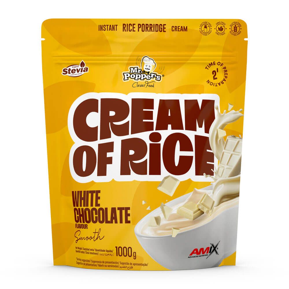 Cream Of Rice (crema De Arroz) - 1kg - Chocolate Blanco - Harina De Arroz - Amix Nutrition_0