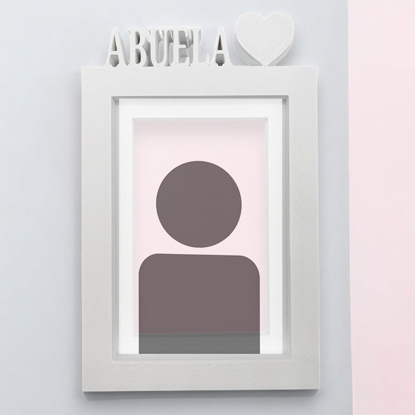 Marco De Fotos Mesa O Pared Modelo Abuela 20.5x13.5cm Para Fotos 10x15cm Blanco