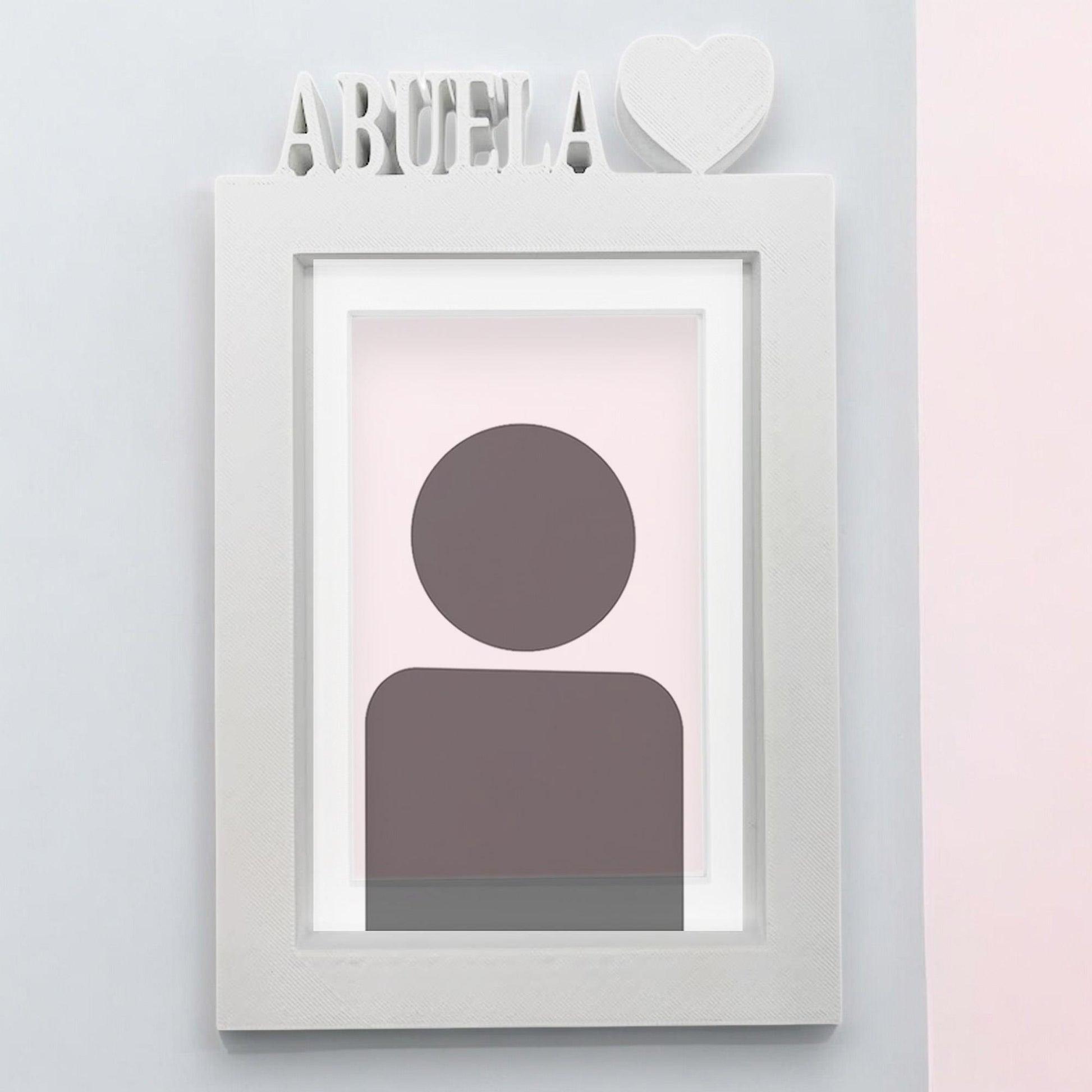 Marco De Fotos Mesa O Pared Modelo Abuela 20.5x13.5cm Para Fotos 10x15cm Blanco