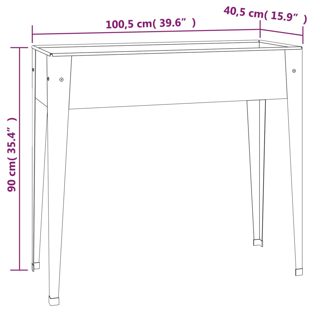Jardinera De Acero Galvanizado 100,5x40,5x90 Cm_5