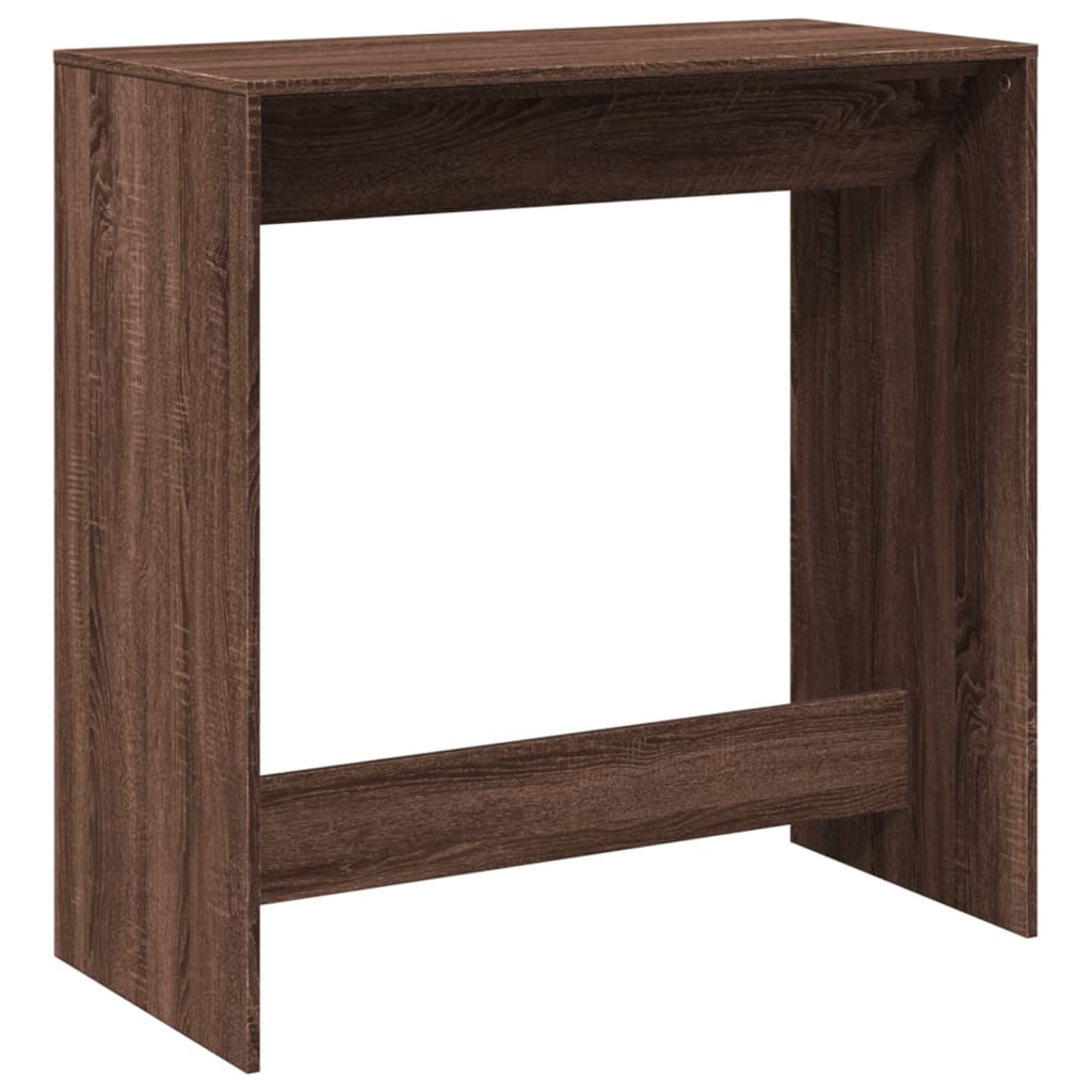 Mesa Alta De Bar Madera Ingeniería Marrón Roble 102x50x103,5 Cm_4