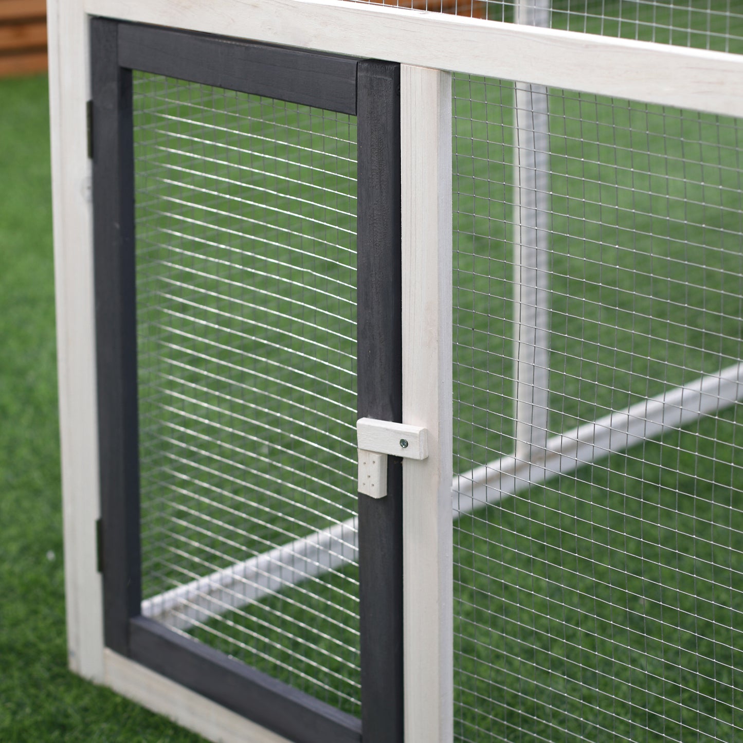 Pawhut Gallinero Exterior 2 Niveles Con Caja Nido Bandeja 166x124x112 Cm Gris Y_3