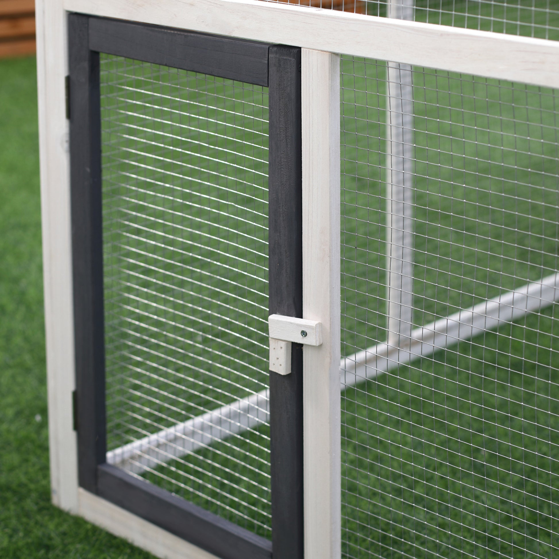 Pawhut Gallinero Exterior 2 Niveles Con Caja Nido Bandeja 166x124x112 Cm Gris Y_3