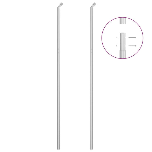 Valla Tela Metálica Y Postes Acero Galvanizado Plata 15x1,5 M / Vetonek_0