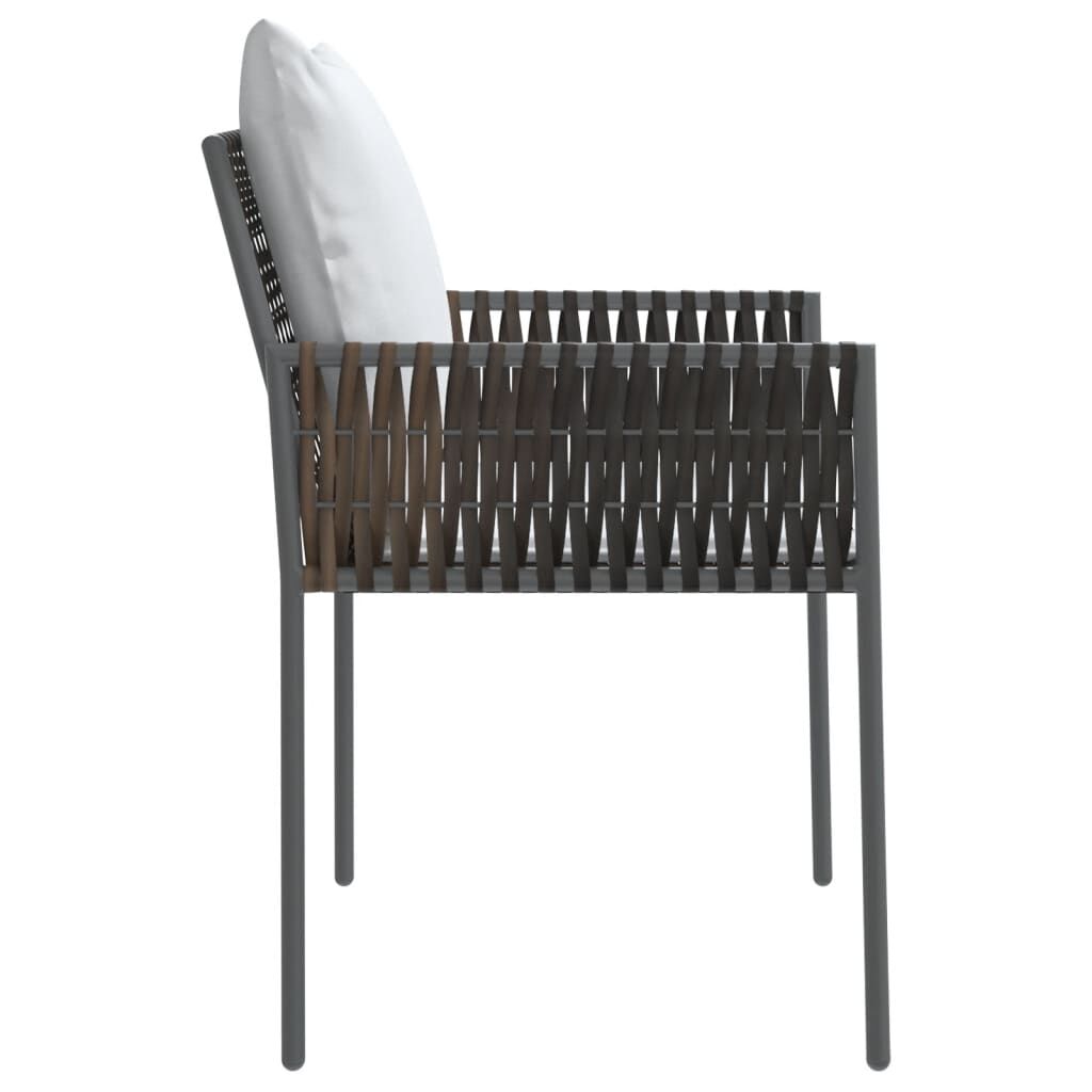 Vidaxl Sillas Jardín Y Cojines 4 Uds Ratán Sintético Marrón 54x61x83cm_4