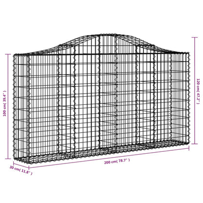 Cestas Gaviones 25 Uds Forma De Arco Hierro 200x30x100/120 Cm_5