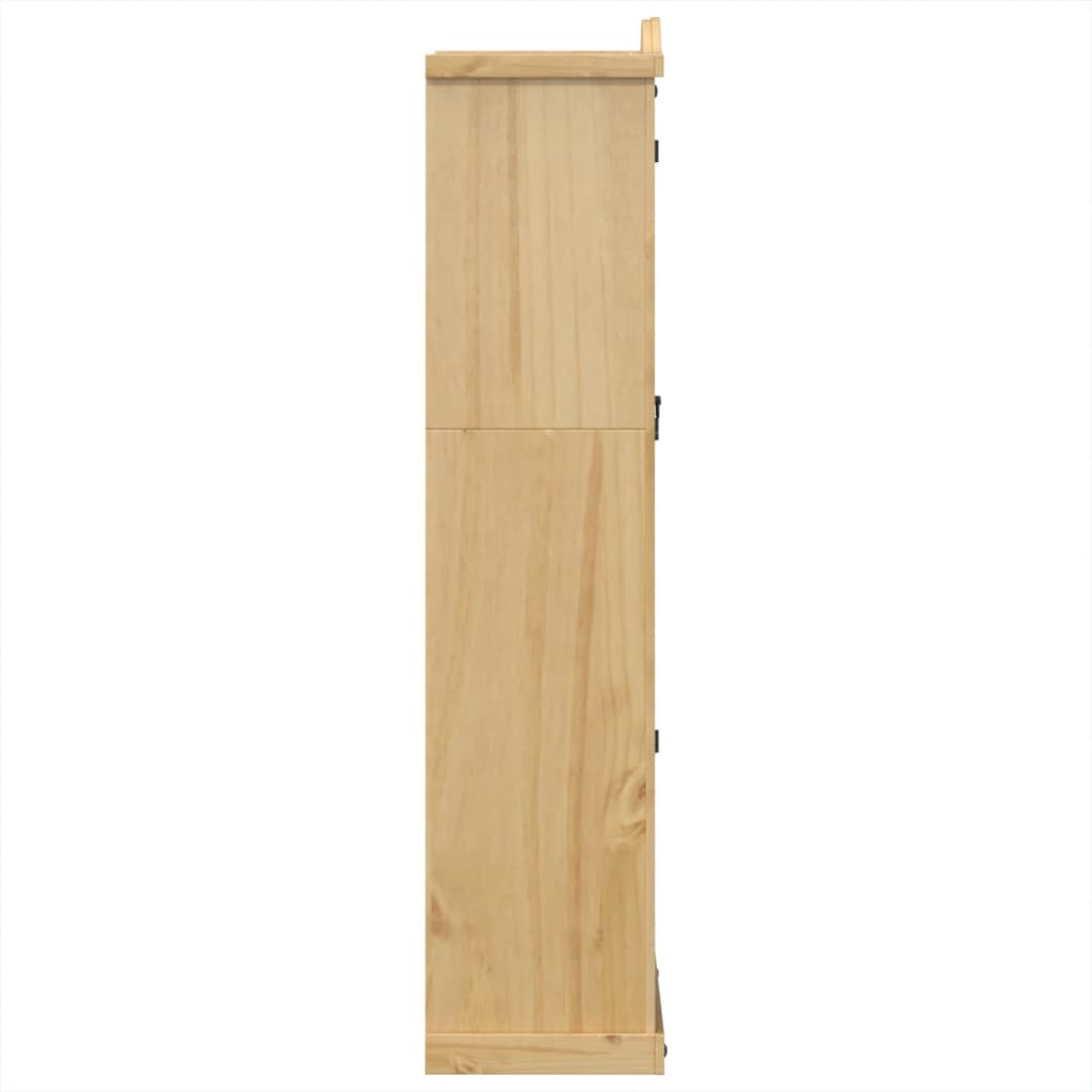 Armario Con Vitrina Corona Madera Maciza Pino 99x43x187 Cm / Vetonek_2
