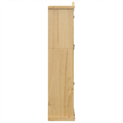 Armario Con Vitrina Corona Madera Maciza Pino 99x43x187 Cm / Vetonek_2