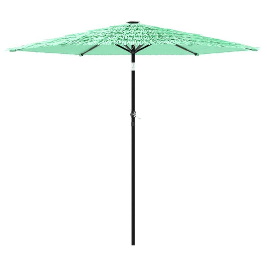 Vidaxl Sombrilla De Jardín Con Poste De Acero Verde 223x223x213 Cm_0
