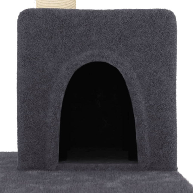 Vidaxl Rascador Para Gatos Con Postes De Sisal Gris Oscuro 123 Cm_5
