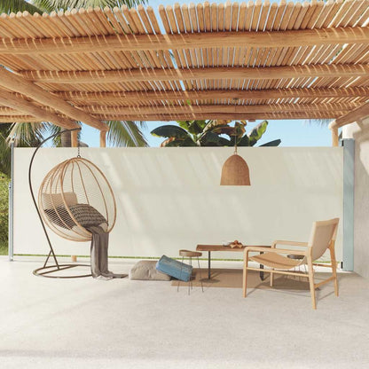 Vidaxl Toldo Lateral Retráctil De Jardín Crema 180x600 Cm_1