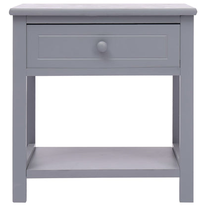 Mesitas De Noche 2 Unidades Madera De Paulownia Gris 40x29x42cm_2